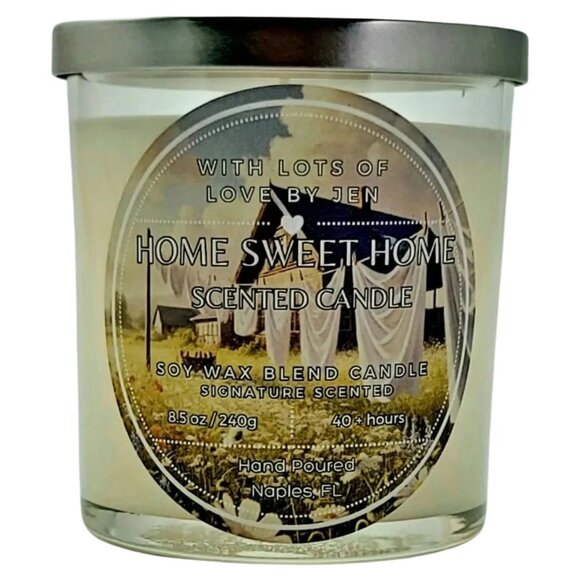 With Lots Of Love By Jen Clean Laundry Scented Candle Candle - Picture 1 of 5